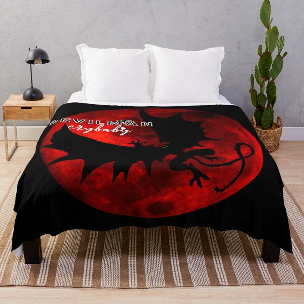 Devilman Crybaby Akira Fudo DevilMan Amon Moon Red Throw Blanket RB0908 product Offical akira Merch